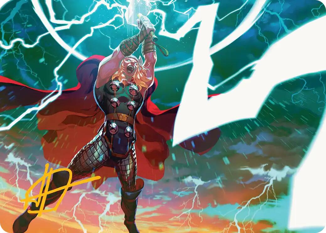 Lightning Strike Art Card (Gold-Stamped Signature) [Marvel Super Heroes Art Series] | Black Swamp Games