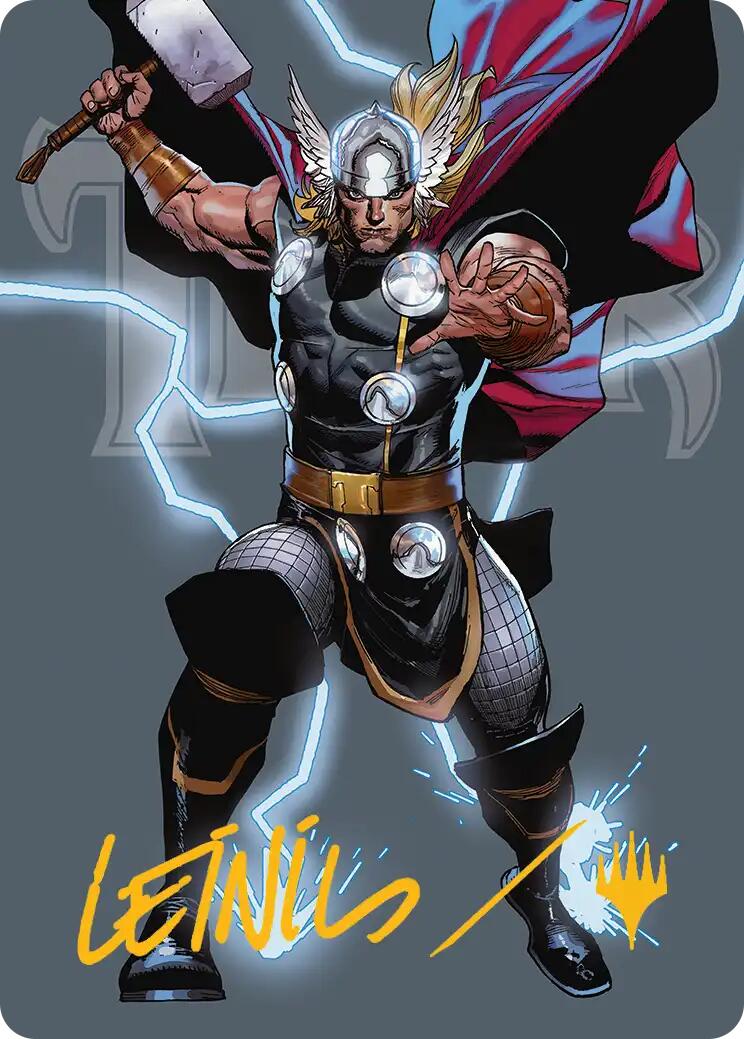 Thor, God of Thunder Art Card (Gold-Stamped Signature) [Marvel Super Heroes Art Series] | Black Swamp Games