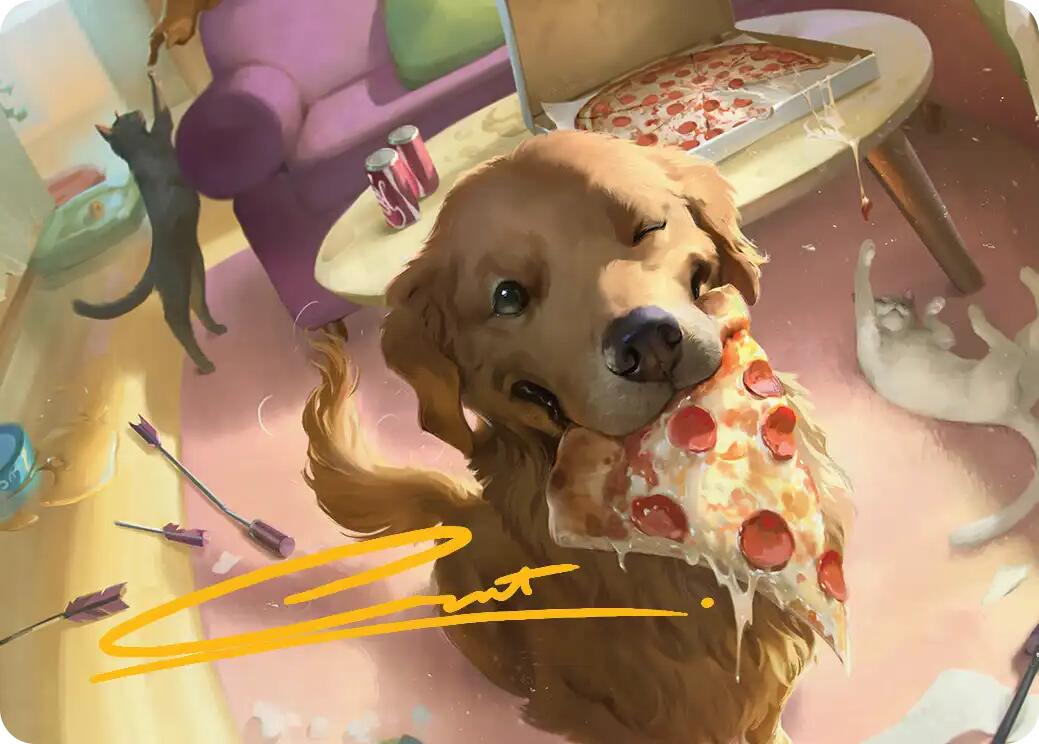 Lucky the Pizza Dog Art Card (Gold-Stamped Signature) [Marvel Super Heroes Art Series] | Black Swamp Games