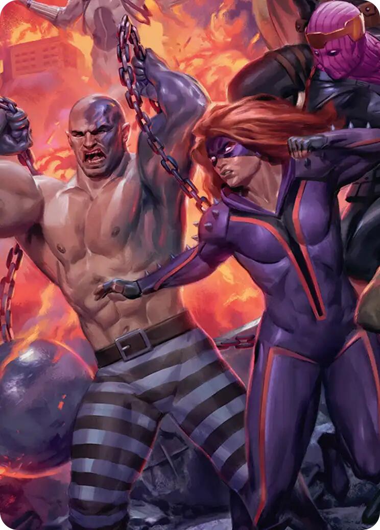 Absorbing Man and Titania Art Card [Marvel Super Heroes Art Series] | Black Swamp Games