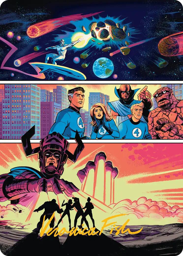 The Coming of Galactus Art Card (Gold-Stamped Signature) [Marvel Super Heroes Art Series] | Black Swamp Games