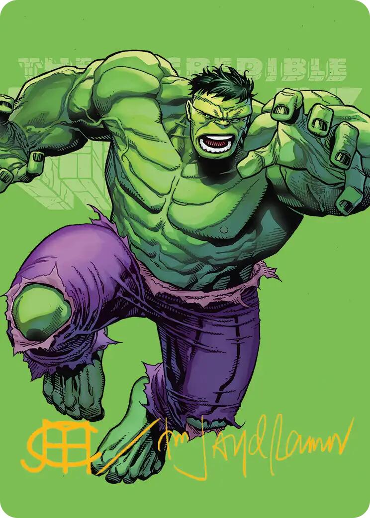 The Incredible Hulk Art Card (Gold-Stamped Signature) [Marvel Super Heroes Art Series] | Black Swamp Games