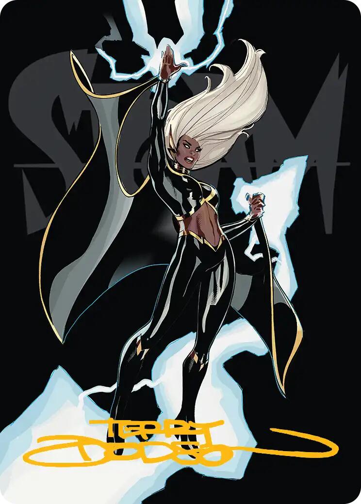 Storm, Windrider Art Card (Gold-Stamped Signature) [Marvel Super Heroes Art Series] | Black Swamp Games