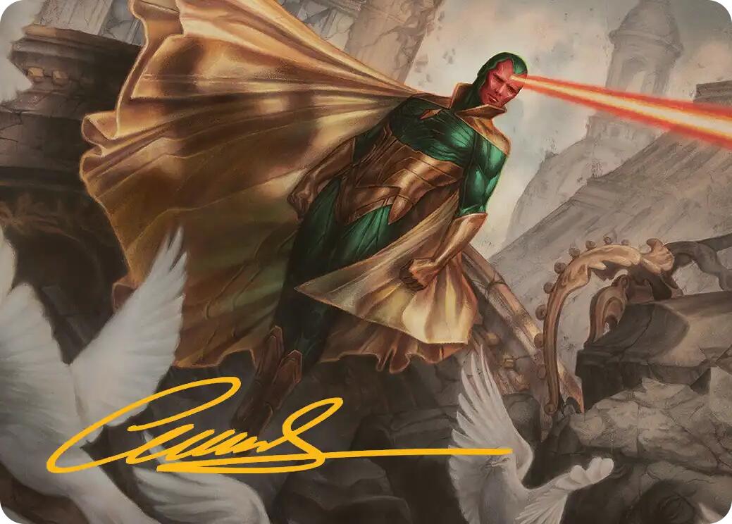 The Vision Art Card (Gold-Stamped Signature) [Marvel Super Heroes Art Series] | Black Swamp Games