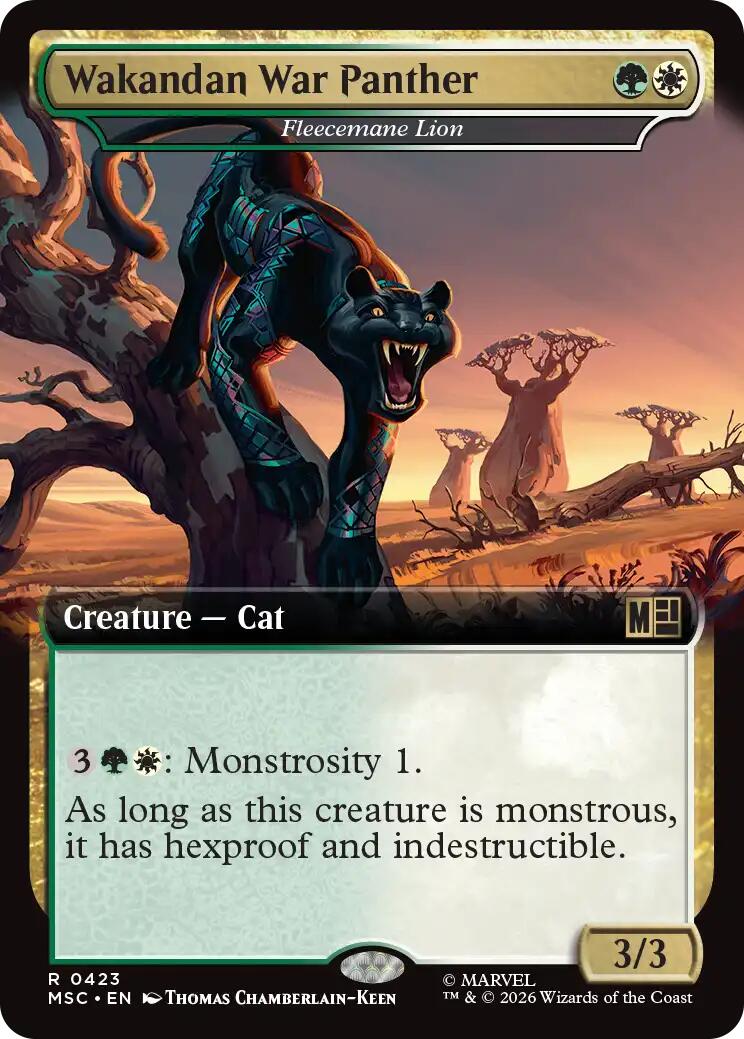 Wakandan War Panther - Fleecemane Lion (Extended Art) [Marvel Super Heroes Commander] | Black Swamp Games