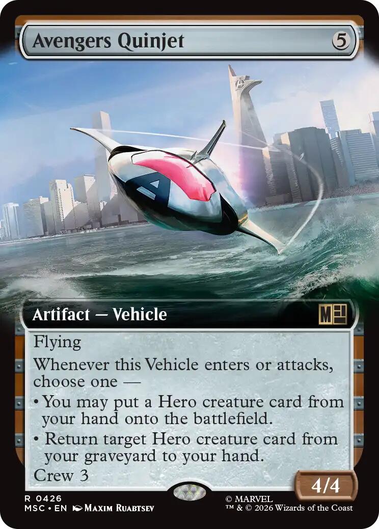 Avengers Quinjet (Extended Art) [Marvel Super Heroes Commander] | Black Swamp Games