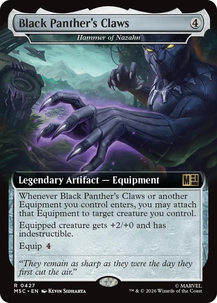 Black Panther's Claws - Hammer of Nazahn (Extended Art) [Marvel Super Heroes Commander] | Black Swamp Games