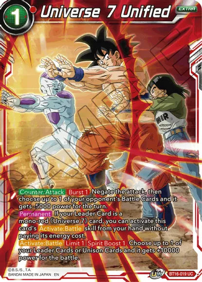 Universe 7 Unified (BT16-019) [Realm of the Gods] | Black Swamp Games