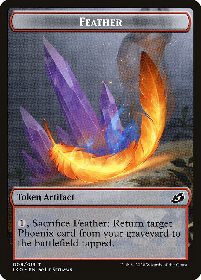 Feather Token [Ikoria: Lair of Behemoths Tokens] | Black Swamp Games