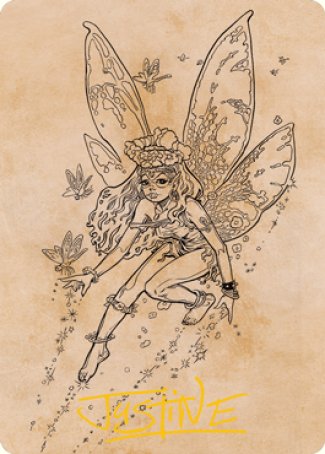 Pixie Guide (Showcase) Art Card (Gold-Stamped Signature) [Dungeons & Dragons: Adventures in the Forgotten Realms Art Series] | Black Swamp Games
