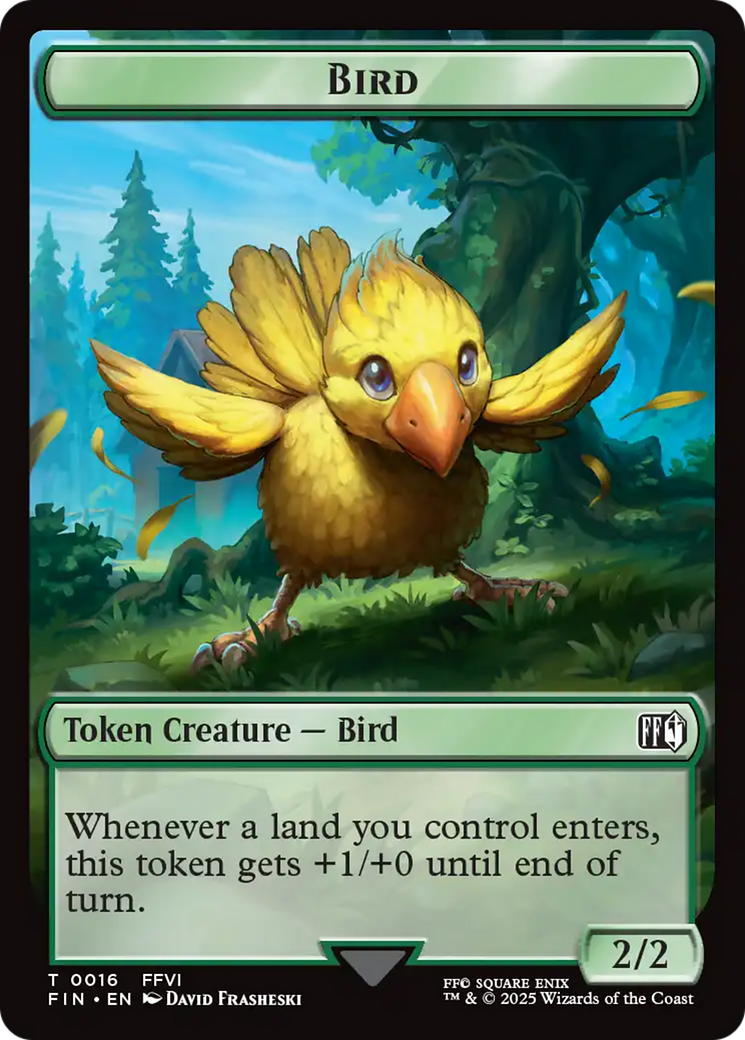 Hero (0007) // Bird (0016) Double-Sided Token [FINAL FANTASY Tokens] | Black Swamp Games