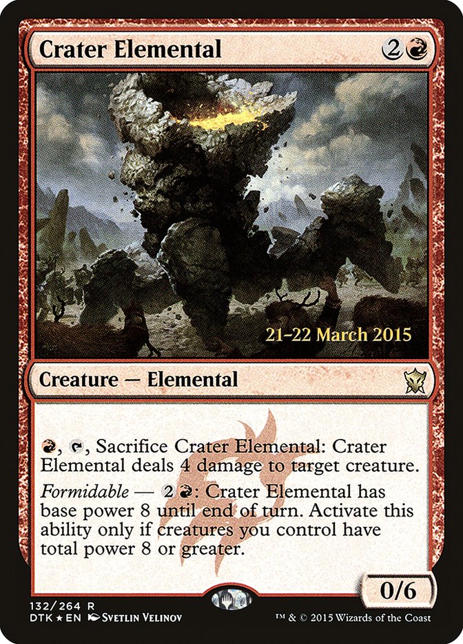 Crater Elemental [Dragons of Tarkir Prerelease Promos] | Black Swamp Games