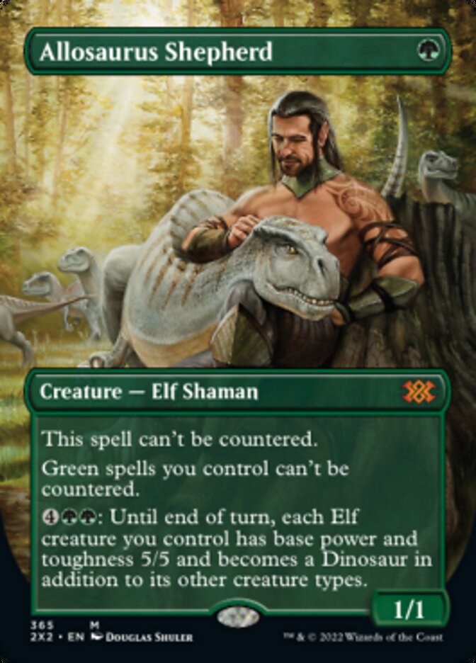 Allosaurus Shepherd (Borderless Alternate Art) [Double Masters 2022] | Black Swamp Games