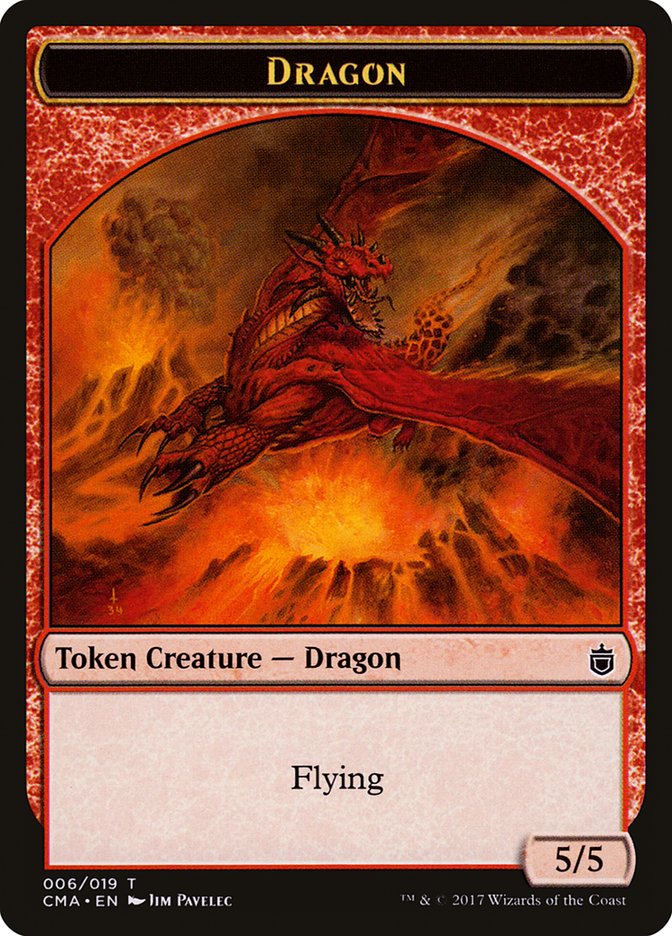 Dragon Token [Commander Anthology Tokens] | Black Swamp Games