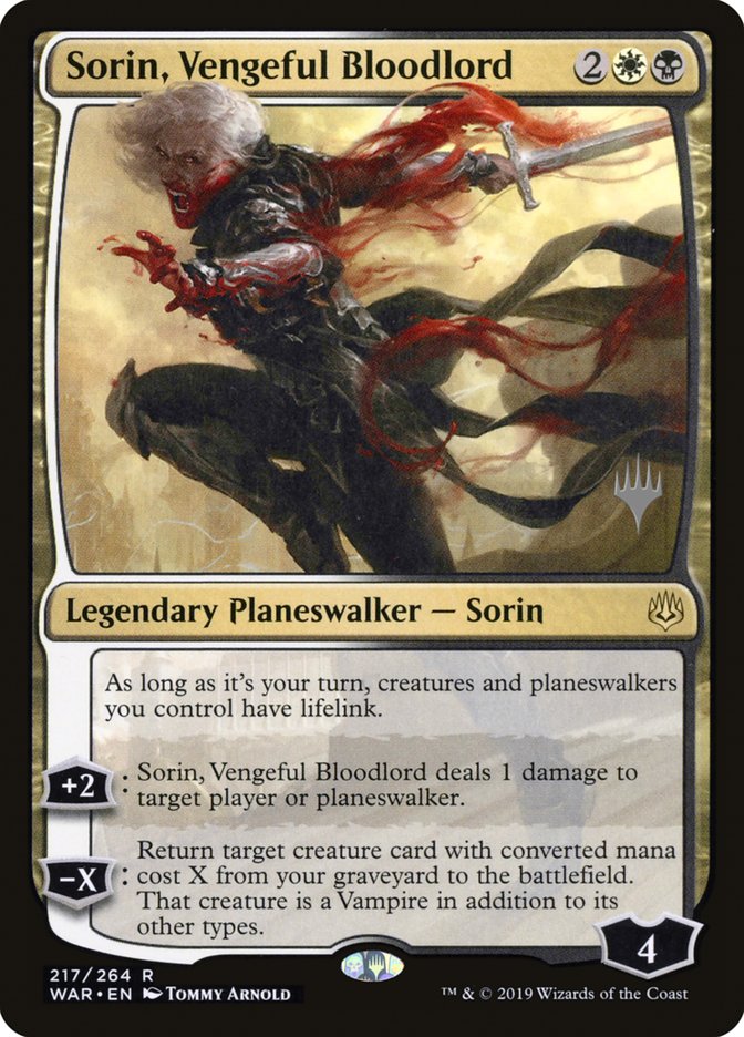Sorin, Vengeful Bloodlord (Promo Pack) [War of the Spark Promos] | Black Swamp Games