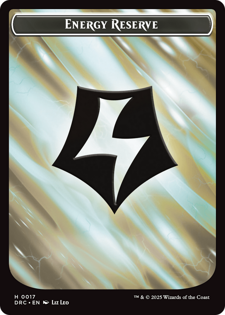 Energy Reserve // Energy Reserve Double-Sided Token [Aetherdrift Commander Tokens] | Black Swamp Games