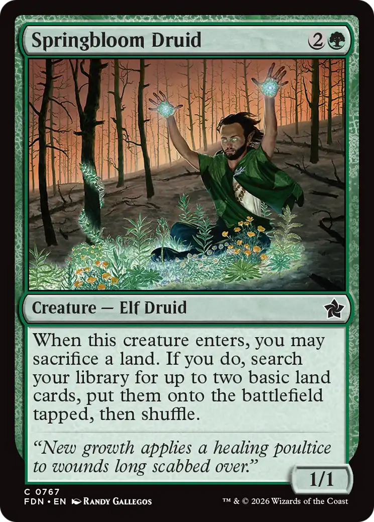 Springbloom Druid (0767) [Foundations] | Black Swamp Games