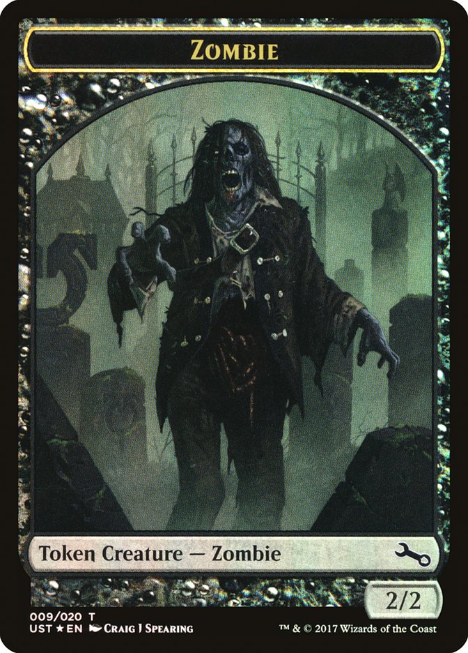 Zombie // Zombie Double-Sided Token [Unstable Tokens] | Black Swamp Games