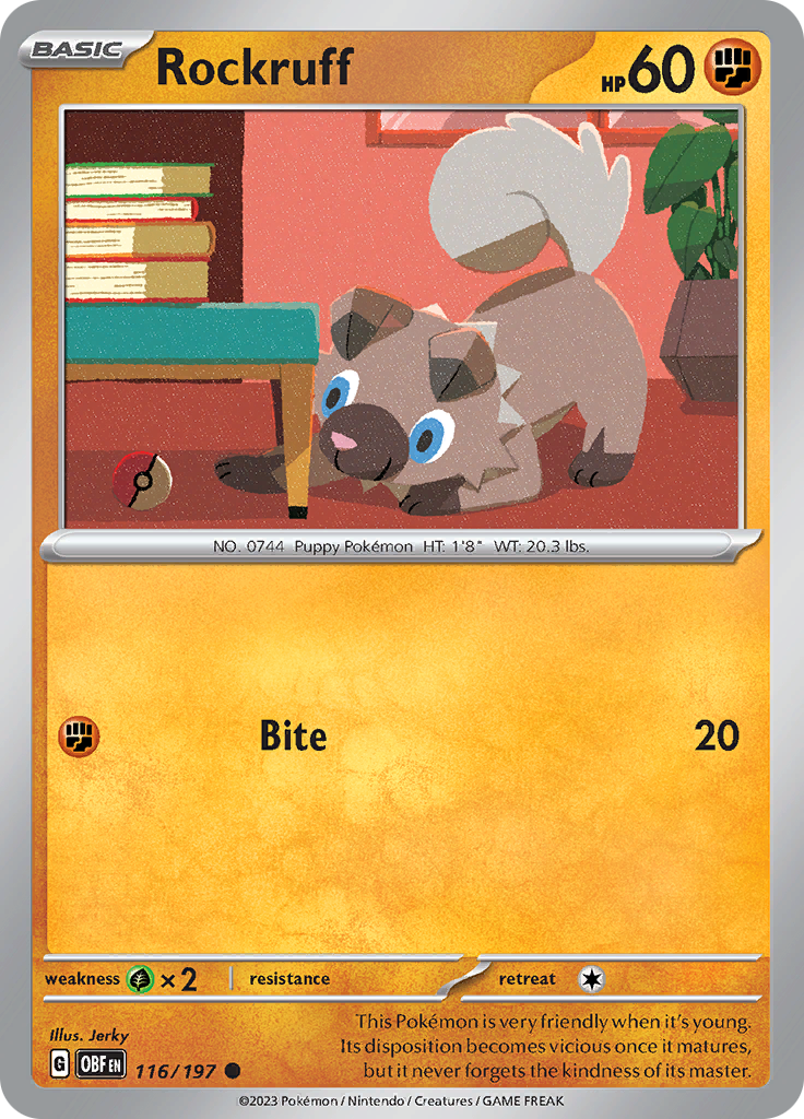 Rockruff (116/197) [Scarlet & Violet: Obsidian Flames] | Black Swamp Games