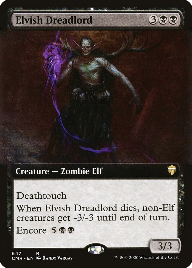 Elvish Dreadlord (Extended Art) [Commander Legends] | Black Swamp Games