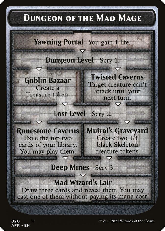 Dungeon of the Mad Mage Token (Oversized) [Oversize Cards] | Black Swamp Games