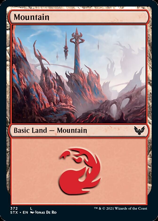 Mountain (372) [Strixhaven: School of Mages] | Black Swamp Games