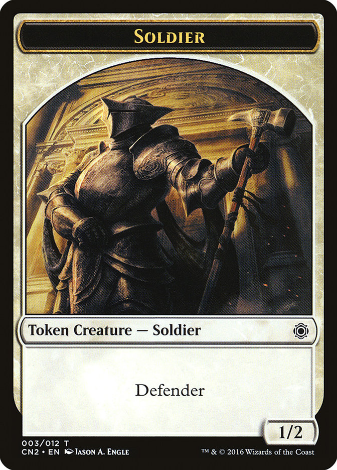 Soldier Token (003/012) [Conspiracy: Take the Crown Tokens] | Black Swamp Games
