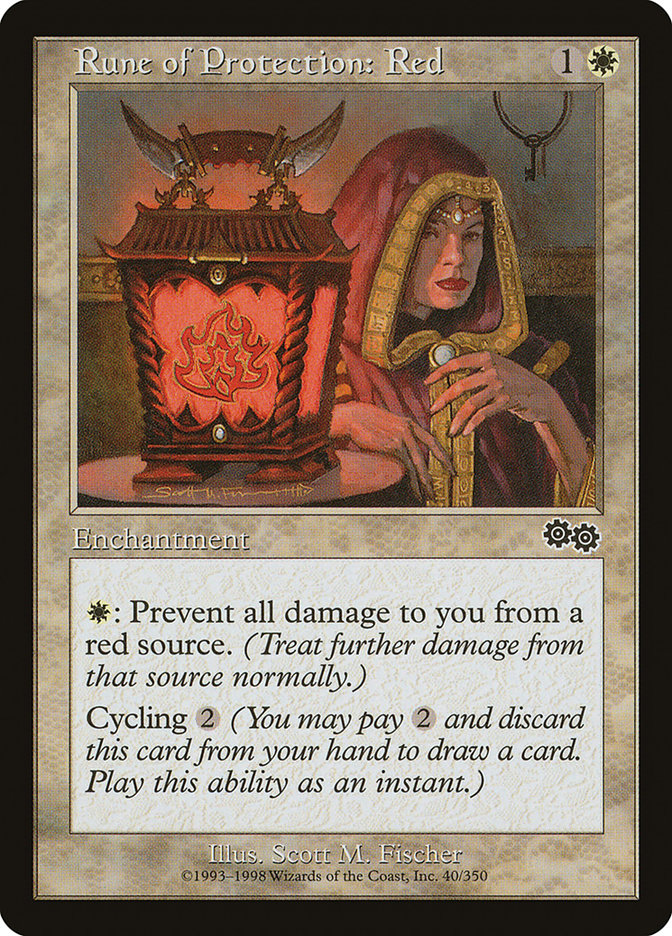 Rune of Protection: Red [Urza's Saga] | Black Swamp Games