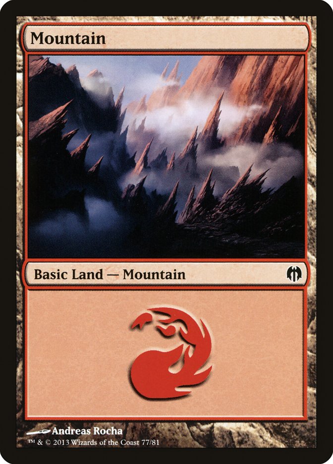 Mountain (77) [Duel Decks: Heroes vs. Monsters] | Black Swamp Games