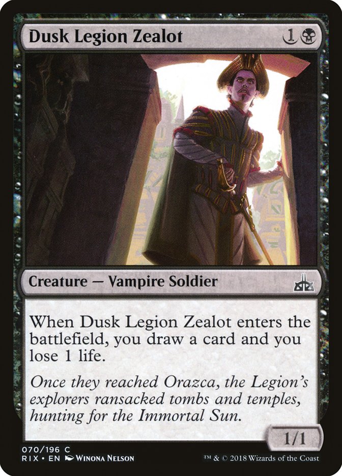 Dusk Legion Zealot [Rivals of Ixalan] | Black Swamp Games