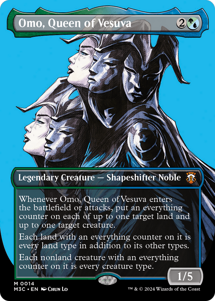 Omo, Queen of Vesuva (Borderless) [Modern Horizons 3 Commander] | Black Swamp Games