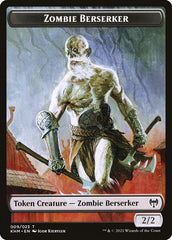 Human Warrior // Zombie Berserker Double-Sided Token [Kaldheim Tokens] | Black Swamp Games