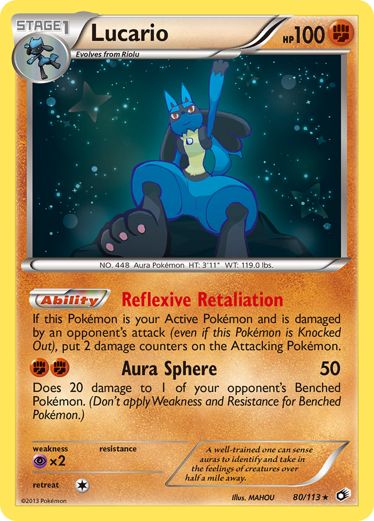 Lucario (80/113) [Black & White: Legendary Treasures] | Black Swamp Games