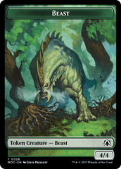 Thopter // Beast Double-Sided Token [March of the Machine Commander Tokens] | Black Swamp Games