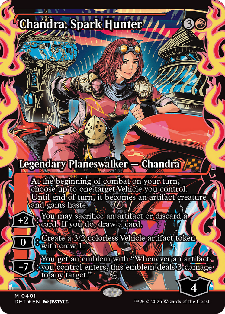 Chandra, Spark Hunter (Showcase) [Aetherdrift] | Black Swamp Games