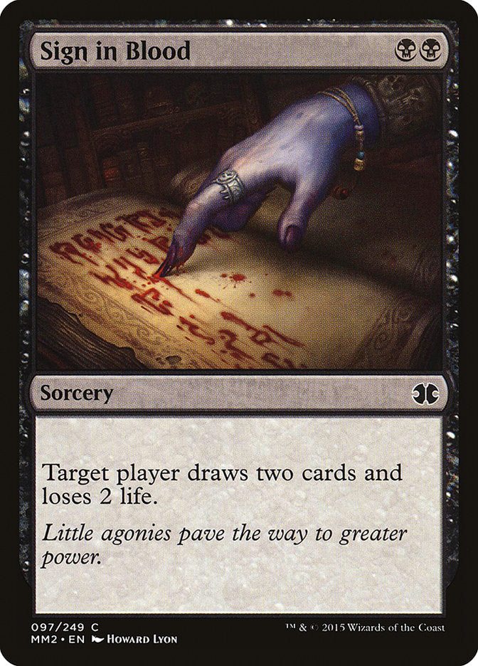Sign in Blood [Modern Masters 2015] | Black Swamp Games