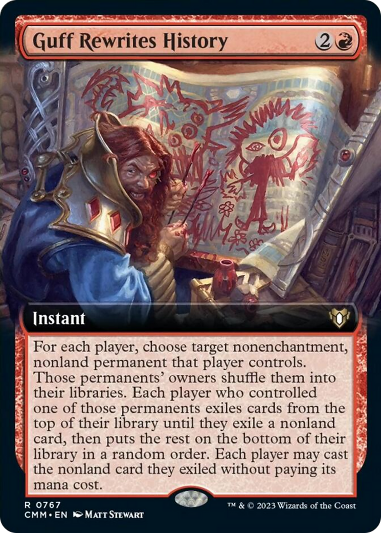 Guff Rewrites History (Extended Art) [Commander Masters] | Black Swamp Games