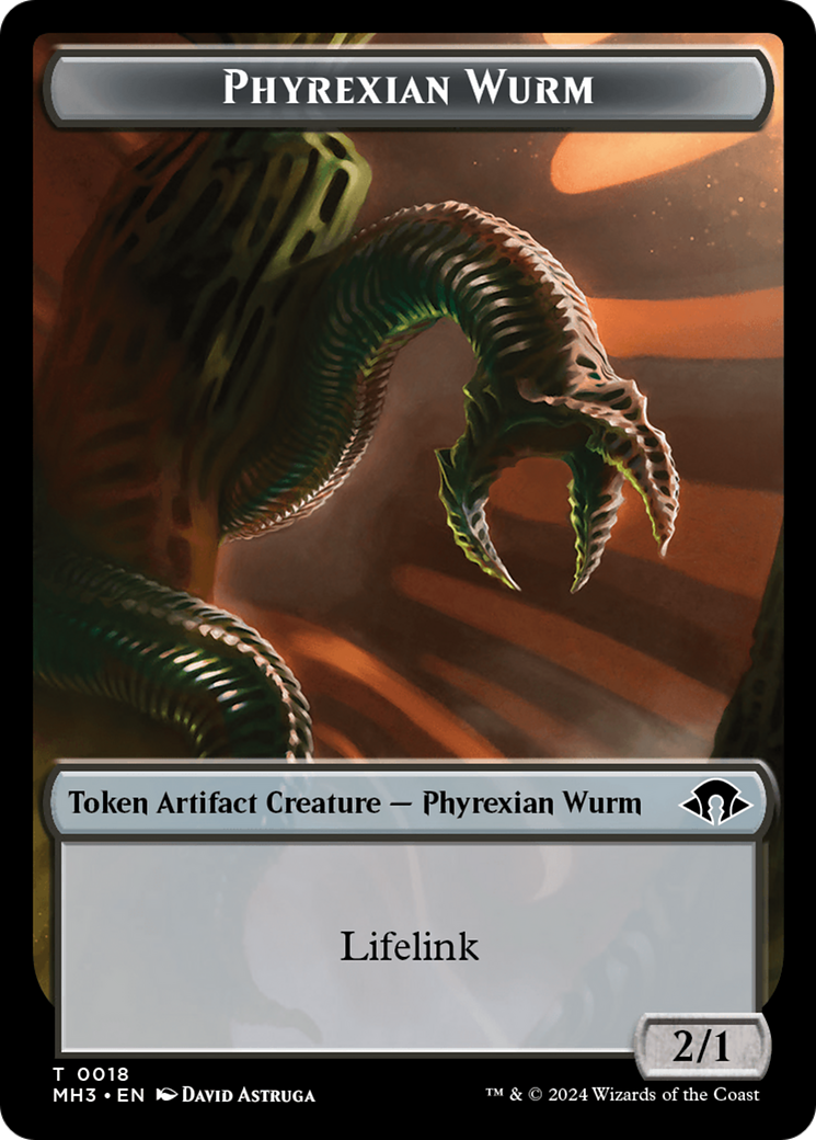 Eldrazi Spawn // Phyrexian Wurm (0018) Double-Sided Token [Modern Horizons 3 Tokens] | Black Swamp Games