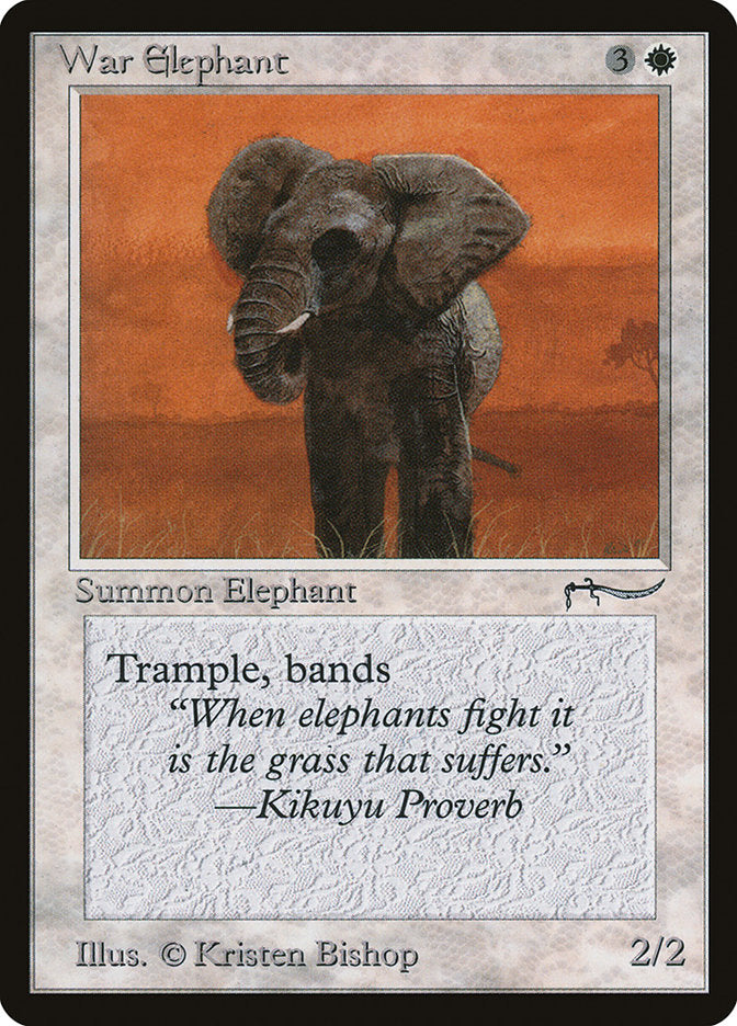 War Elephant (Dark Mana Cost) [Arabian Nights] | Black Swamp Games