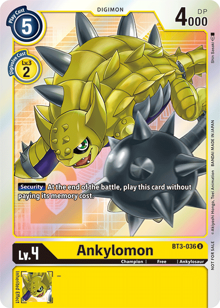Ankylomon [BT3-036] (Buy-A-Box Promo) [Release Special Booster Ver.1.5 Promos] | Black Swamp Games