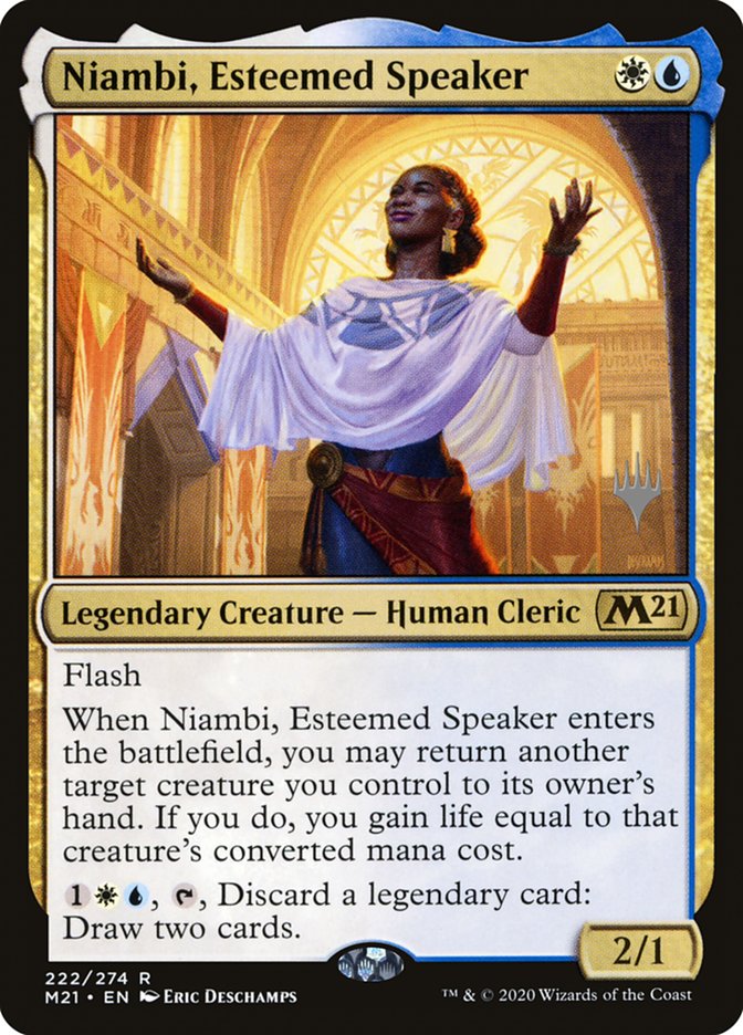 Niambi, Esteemed Speaker (Promo Pack) [Core Set 2021 Promos] | Black Swamp Games