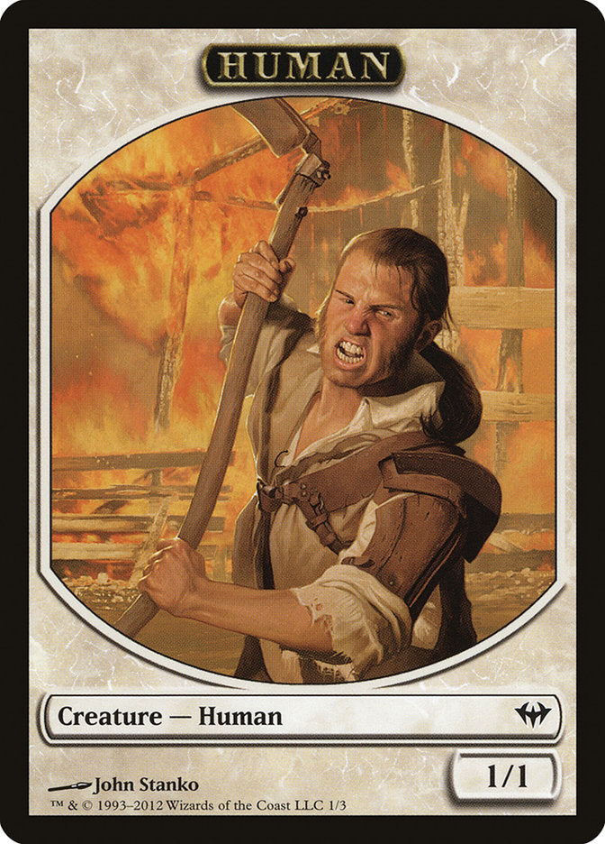 Human Token [Dark Ascension Tokens] | Black Swamp Games