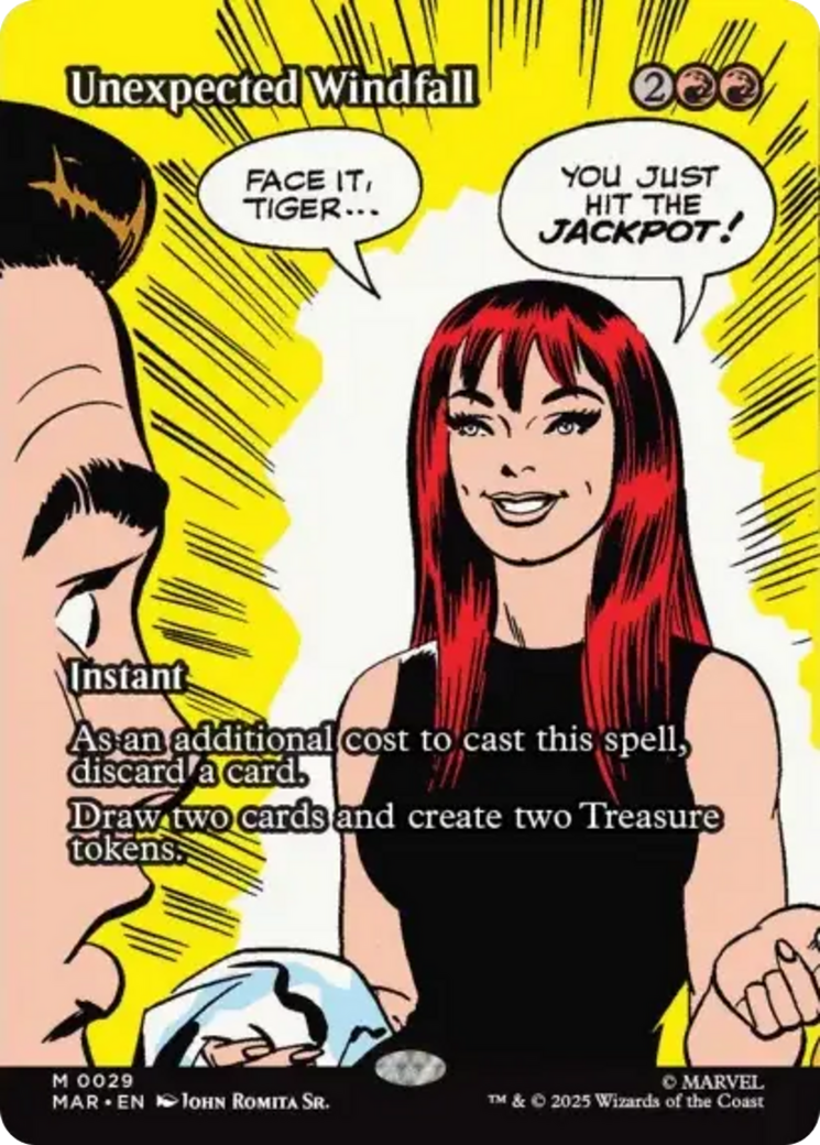 Unexpected Windfall (Borderless) [Marvel's Spider-Man: Eternal-Legal] | Black Swamp Games