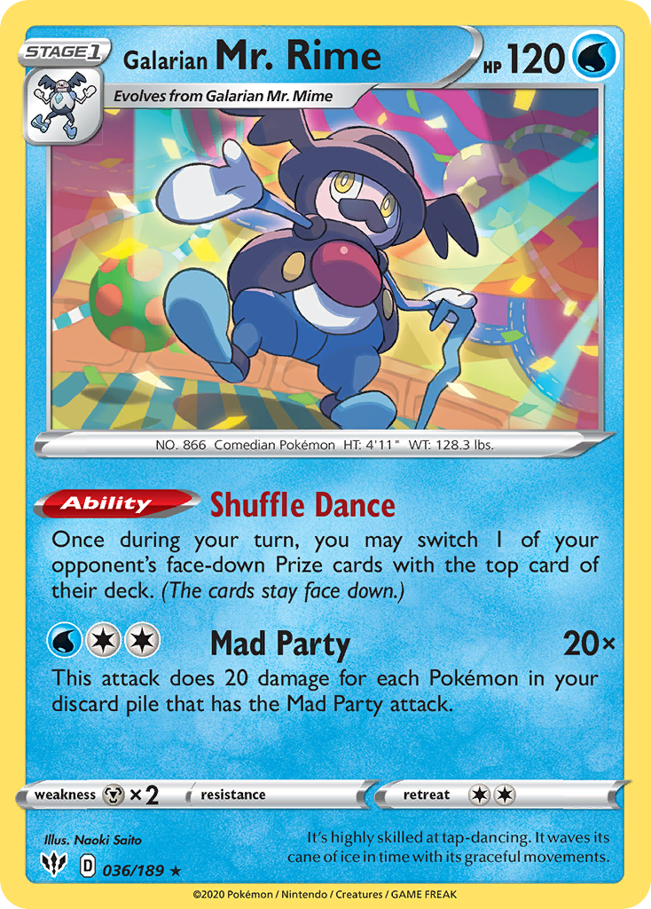 Galarian Mr. Rime (036/189) [Sword & Shield: Darkness Ablaze] | Black Swamp Games