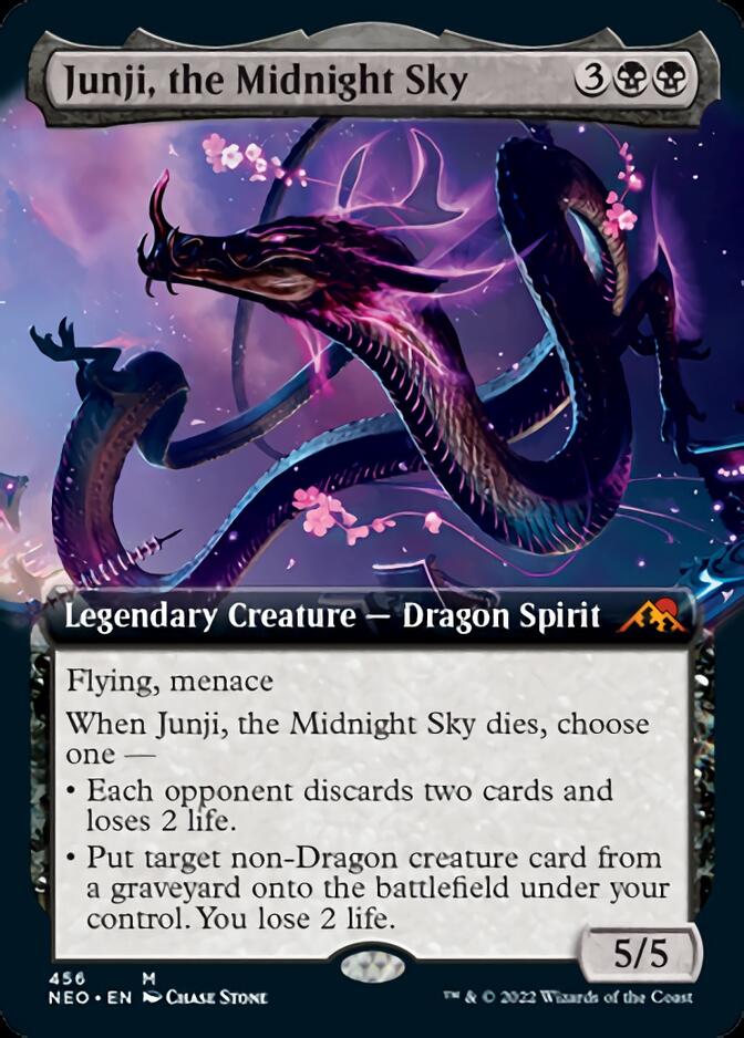 Junji, the Midnight Sky (Extended Art) [Kamigawa: Neon Dynasty] | Black Swamp Games