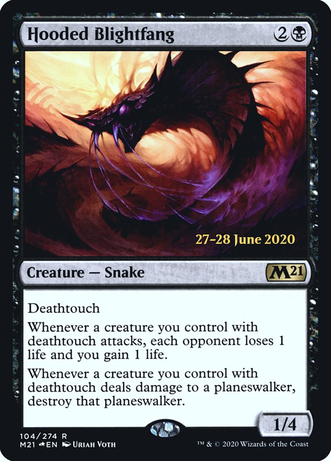 Hooded Blightfang [Core Set 2021 Prerelease Promos] | Black Swamp Games
