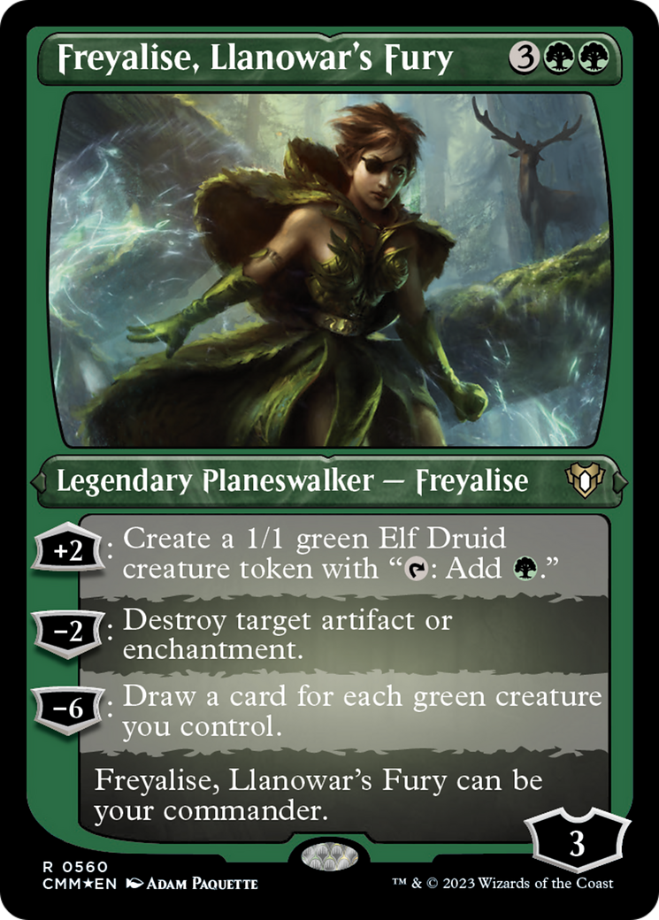 Freyalise, Llanowar's Fury (Foil Etched) [Commander Masters] | Black Swamp Games