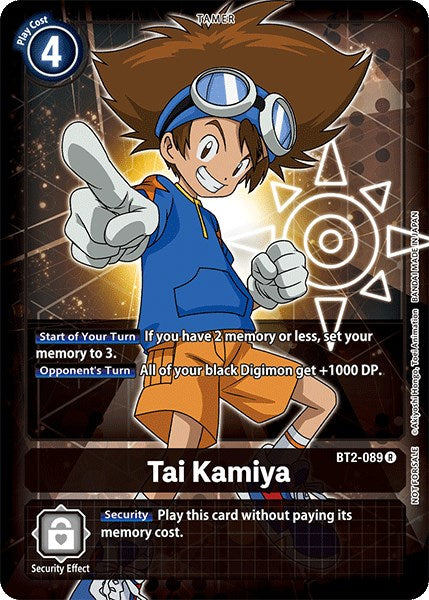 Tai Kamiya [BT2-089] (Official Tournament Pack Vol.3) [Release Special Booster Promos] | Black Swamp Games