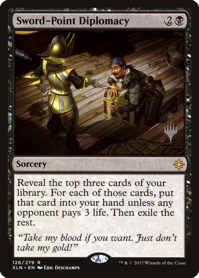 Sword-Point Diplomacy (Promo Pack) [Ixalan Promos] | Black Swamp Games