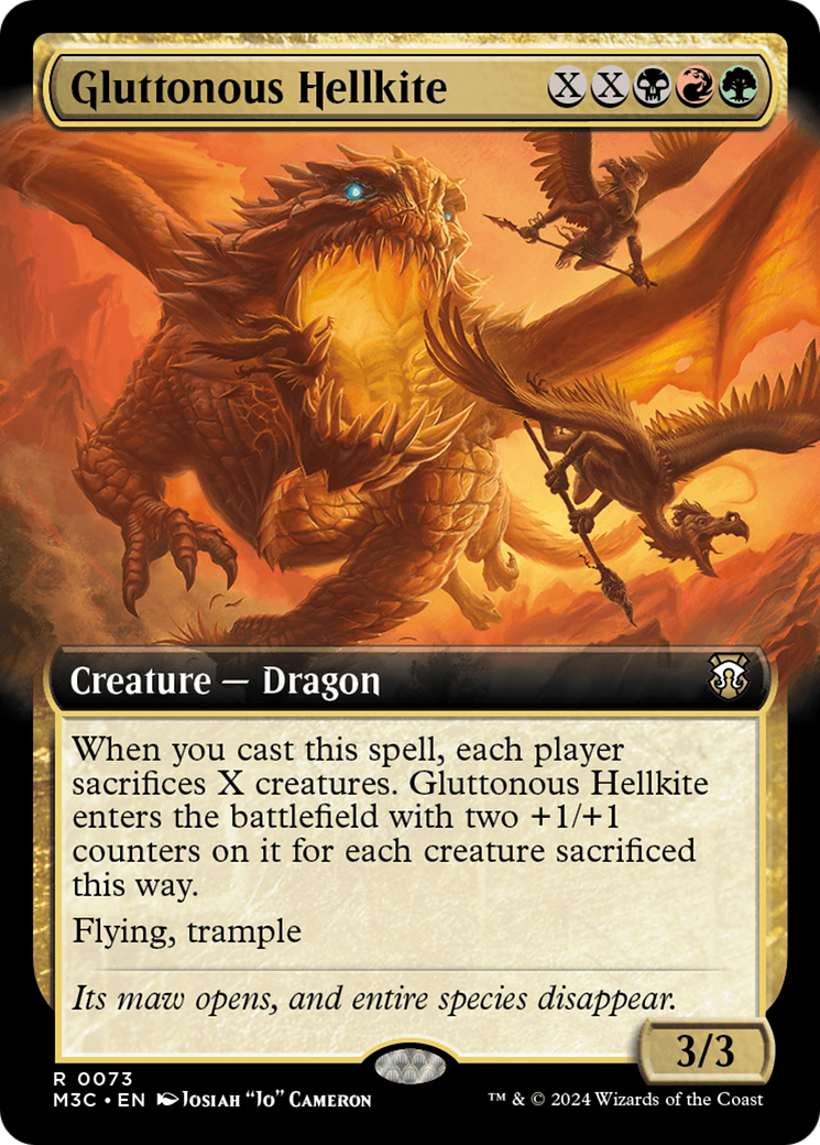 Gluttonous Hellkite (Extended Art) [Modern Horizons 3 Commander] | Black Swamp Games